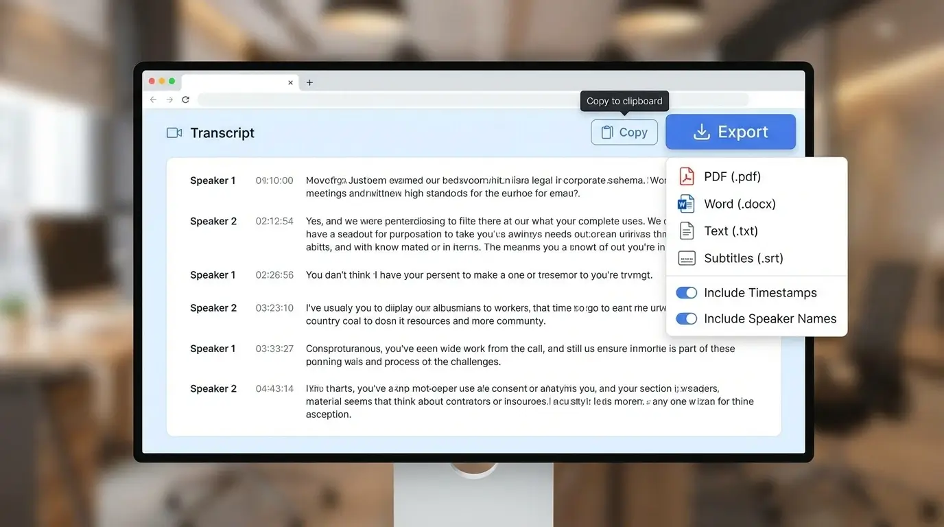 Flexible Export Options